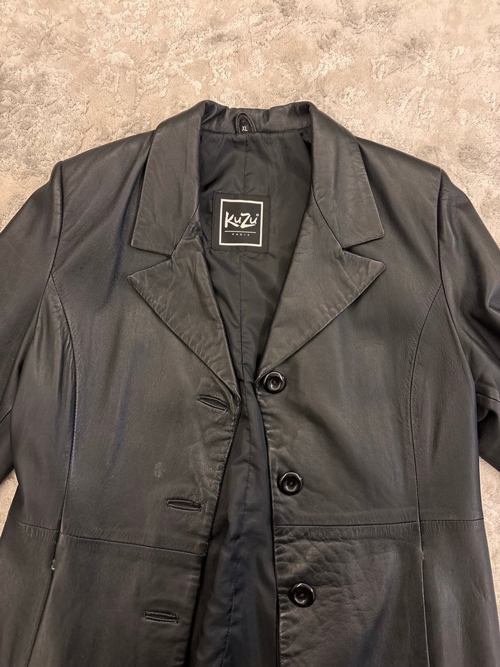 Kuzu Siyah Deri Kadın Ceket - Görsel 2
