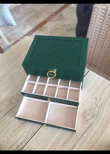 Beden Renk Altın Detaylı Koyu Makyaj Organizeri