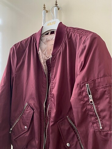 m Beden bordo Renk Bomber ceket