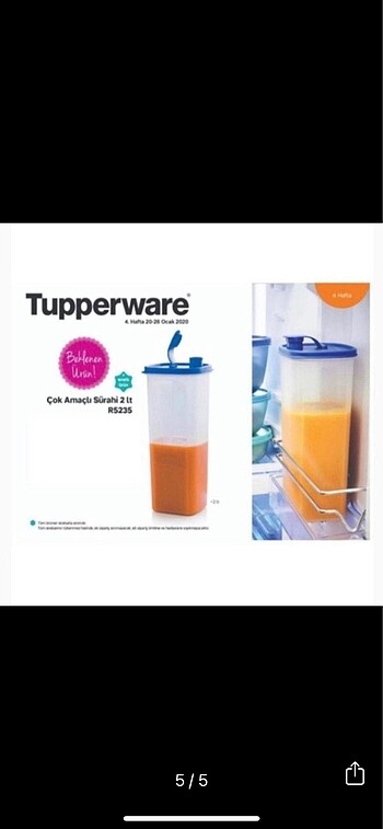 Tupperware Çok amaçlı sürahi