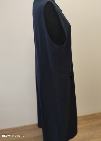 Lacivert Düğmeli Uzun Kadın Yelek - Görsel 3