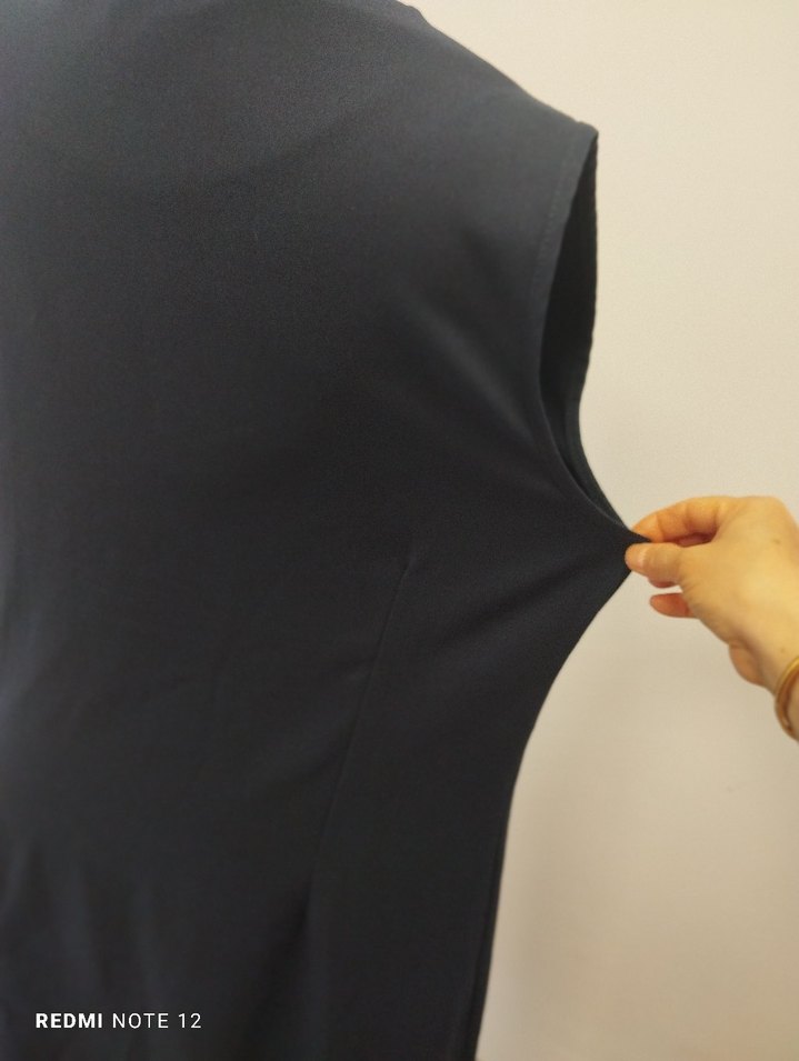 Lacivert Düğmeli Uzun Kadın Yelek - Görsel 5