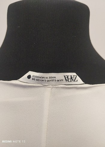 Zara Beyaz Uzun Kollu Salaş Kadın Tunik - Görsel 6