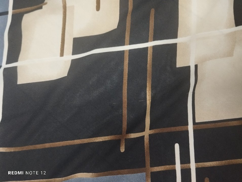 Kadın Gri Baskılı Modern Vintage Eşarp - Görsel 4