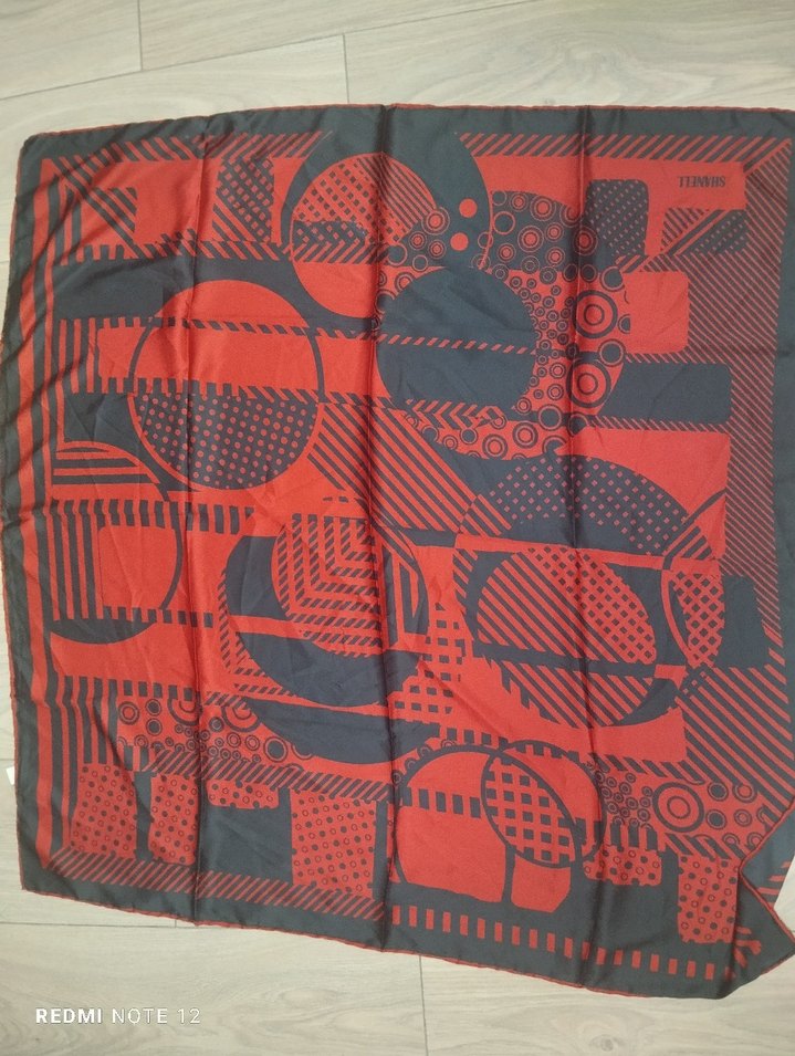 ŞHANELL MARKA Kırmızı Siyah Kadın Eşarp - Görsel 4