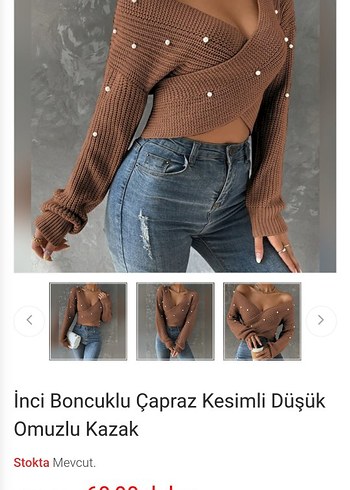 İnci Detaylı Sargılı Kazak - Görsel 10