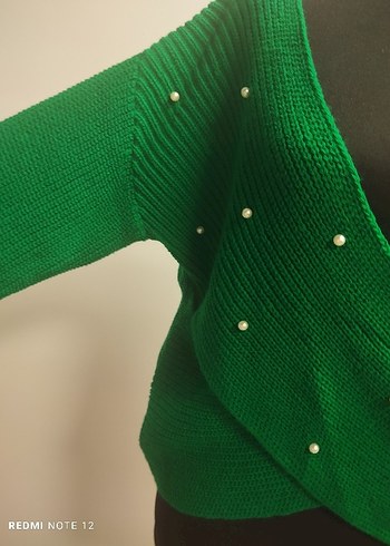 İnci Detaylı Sargılı Kazak - Görsel 8