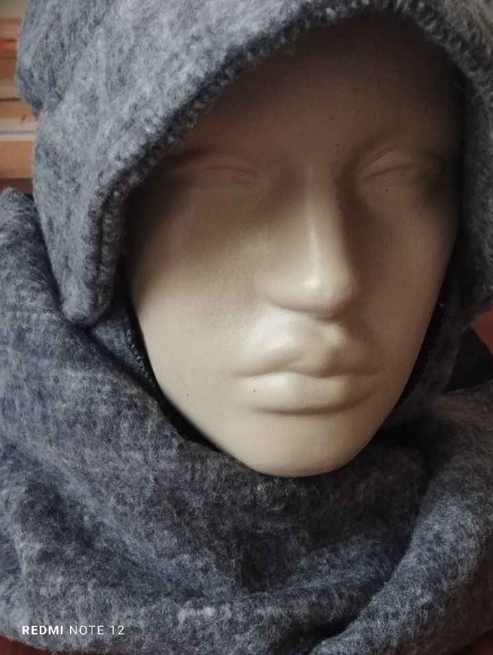 AİŞE TESETTÜR Antrasit Atkılı Bucket Şapka - Görsel 2