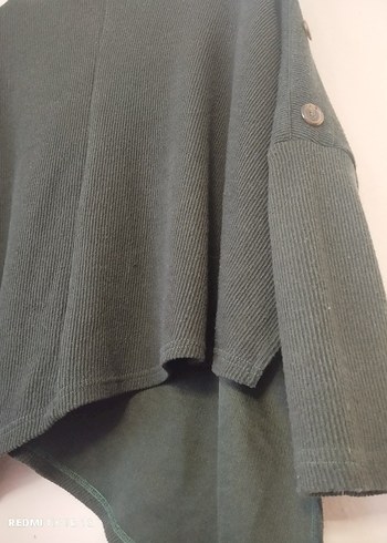 Yeşil Boğazlı Uzun Kollu Kadın Kazak - Görsel 7