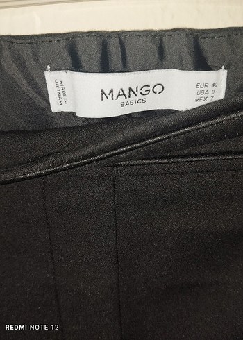 Kadın Siyah Kumaş Pantolon Midi Boy - Görsel 6