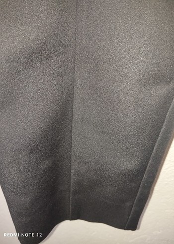 Kadın Siyah Kumaş Pantolon Midi Boy - Görsel 5