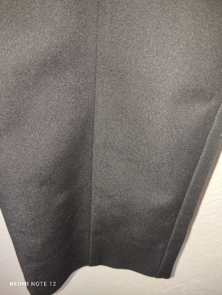 Kadın Siyah Kumaş Pantolon Midi Boy - Görsel 5