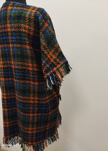 Strems Düğmeli Çok Renkli Ekoseli Kadın Ceket - Görsel 8