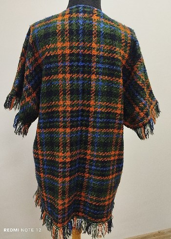 Strems Düğmeli Çok Renkli Ekoseli Kadın Ceket - Görsel 7