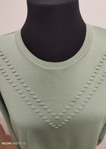 Uzun Kollu Triko Kadın Kazak - Görsel 6