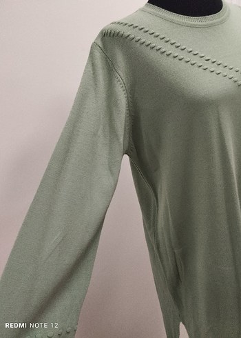 Uzun Kollu Triko Kadın Kazak - Görsel 2