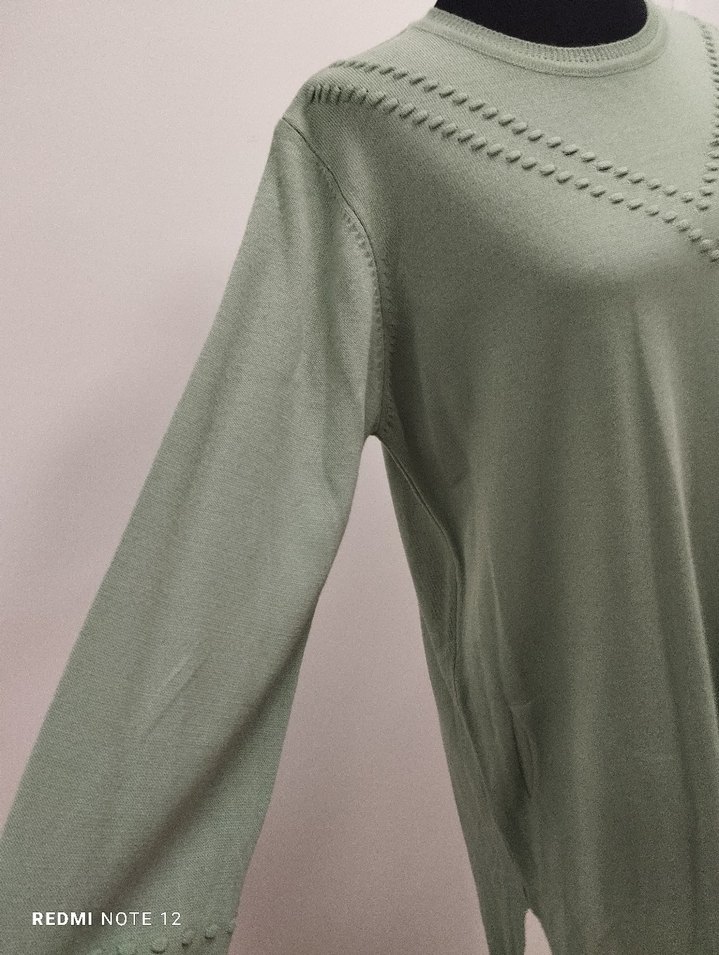 Uzun Kollu Triko Kadın Kazak - Görsel 2