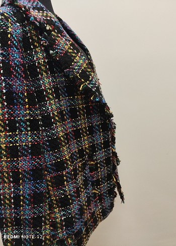 İki Düğmeli Rengarenk Tüvit Ceket - Görsel 4