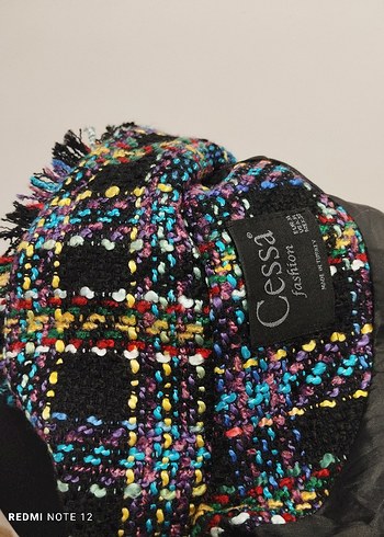 İki Düğmeli Rengarenk Tüvit Ceket - Görsel 7