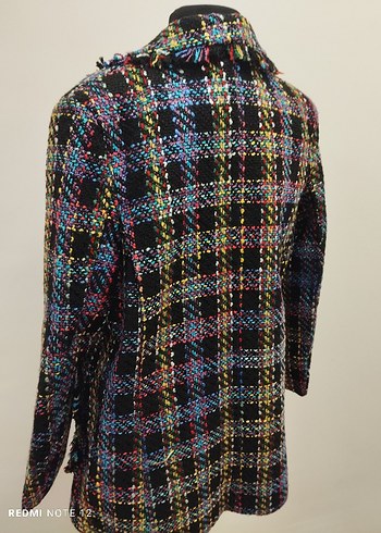 İki Düğmeli Rengarenk Tüvit Ceket - Görsel 5