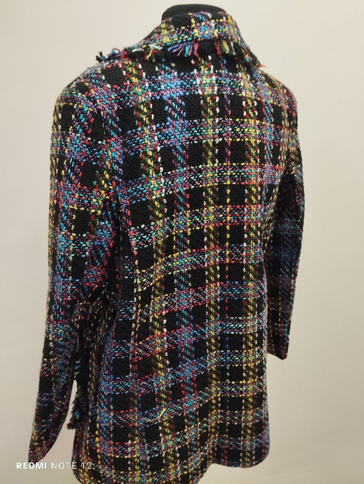 İki Düğmeli Rengarenk Tüvit Ceket - Görsel 5