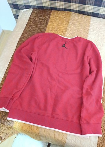 Nike Jordan 13-15 yaş Uzun Kollu Kırmızı Relaxed Sweatshirt - Görsel 4