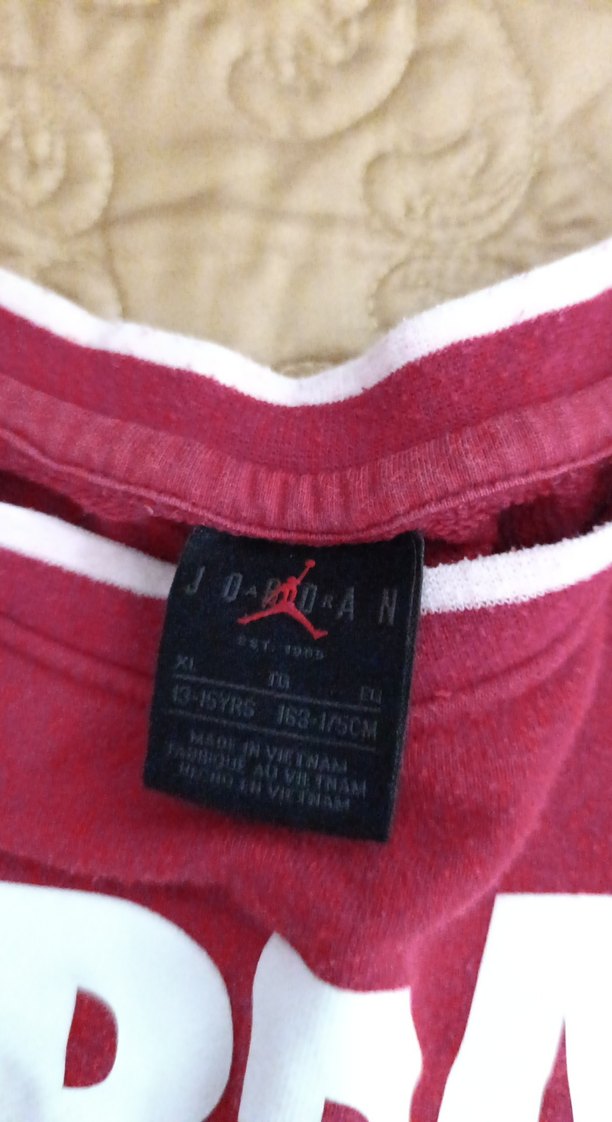 Nike Jordan 13-15 yaş Uzun Kollu Kırmızı Relaxed Sweatshirt - Görsel 2