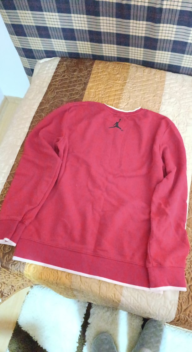Nike Jordan 13-15 yaş Uzun Kollu Kırmızı Relaxed Sweatshirt - Görsel 4