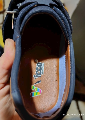 Koyu Mavi Erkek Çocuk Süet Tokalı Ayakkabı - Görsel 4