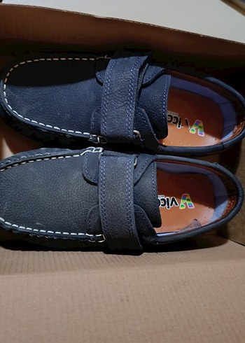 Koyu Mavi Erkek Çocuk Süet Tokalı Ayakkabı - Görsel 3