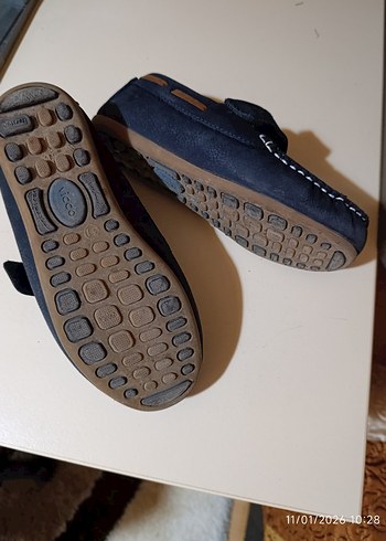 Koyu Mavi Erkek Çocuk Süet Tokalı Ayakkabı - Görsel 5