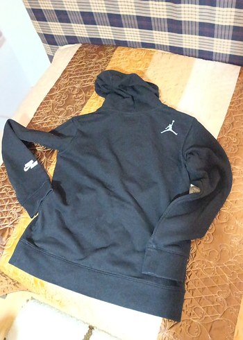 Jordan Nike Siyah Kapüşonlu Sweatshirt 13-15 yaş 163-175 cm - Görsel 4