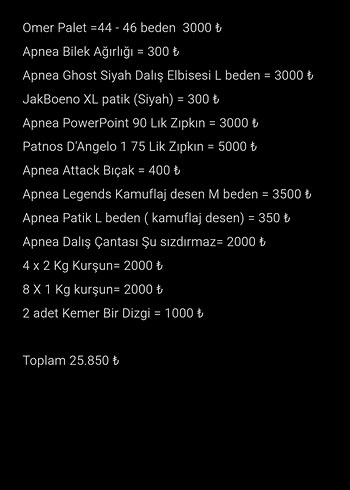 dalış takımı,talgıç elbisesi,zıpkın, dalış ağırlığı - Görsel 16