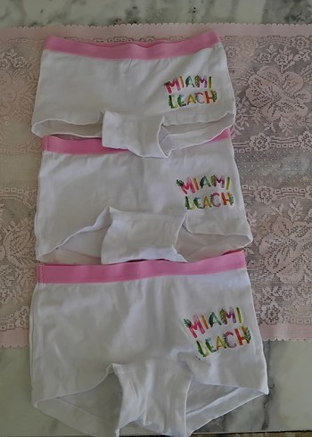 Açıklamayı Okuyun 3 lü Baskılı Beyaz Çocuk Külotları 5 6 yaş