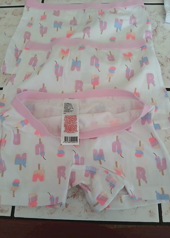 3 lü Kız Çocuk Baskılı Pembe İç Çamaşırı