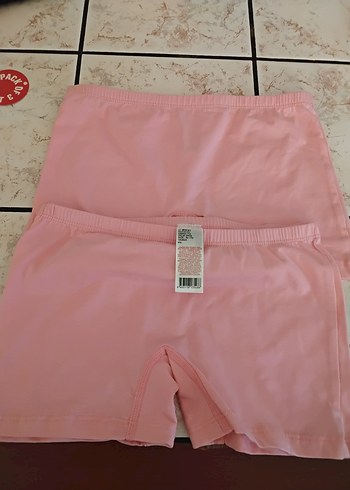 2 li Pembe Midi Kız Çocuk İç Çamaşırı Şort