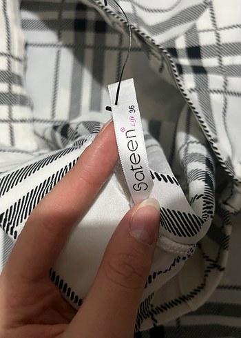 Ekoseli midi etek - Görsel 5