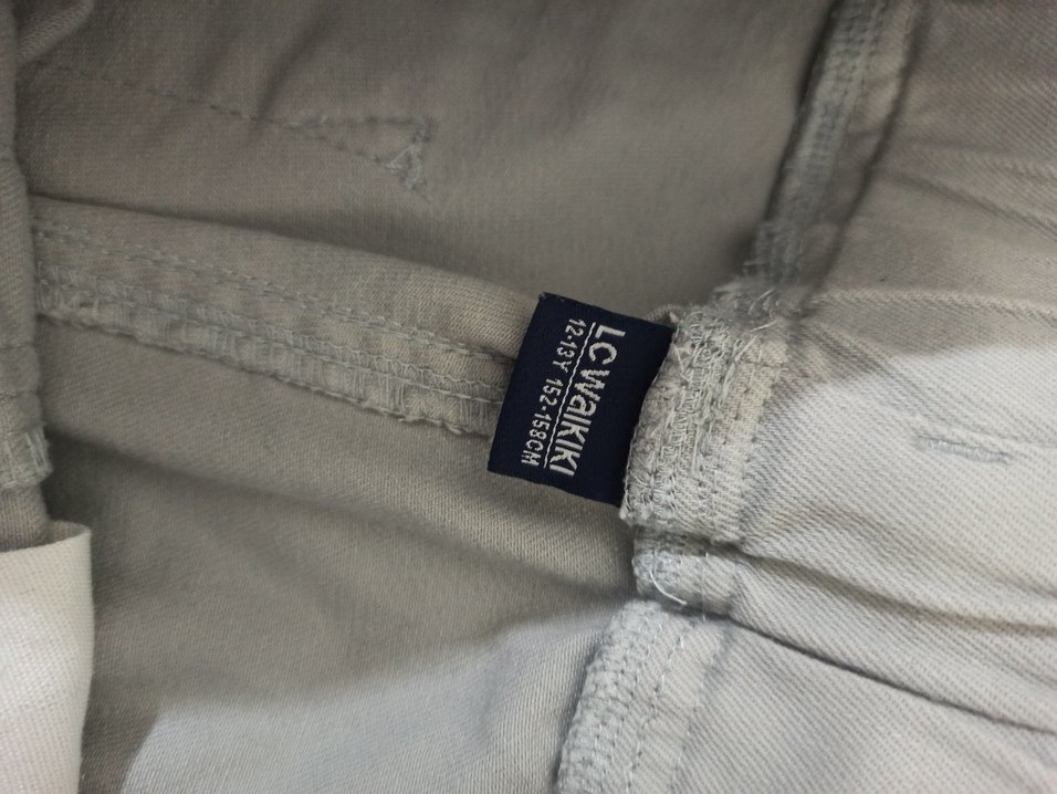 Bej Bol Kesim Keten  Pantolon - Görsel 3