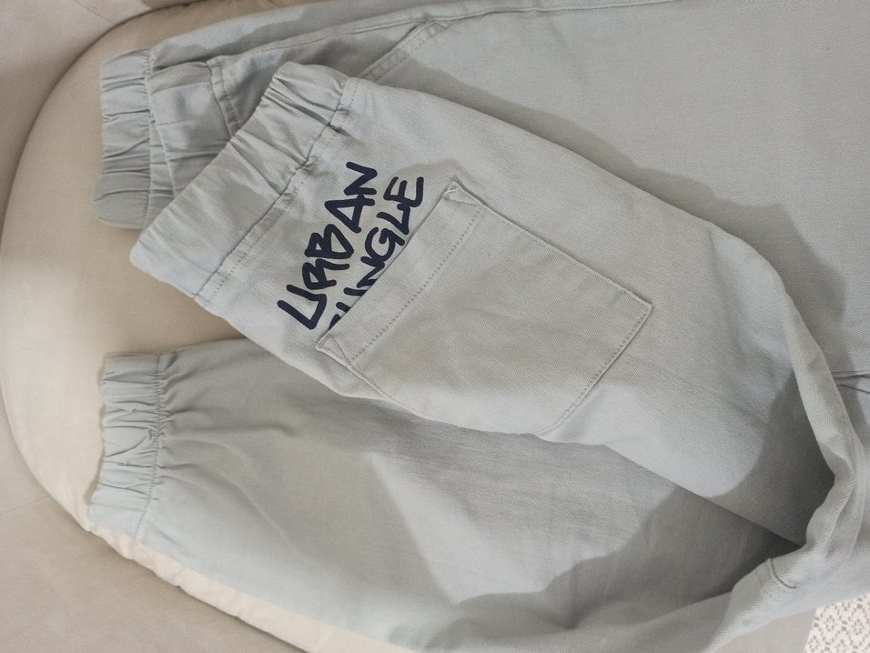 Bej Bol Kesim Keten  Pantolon - Görsel 2