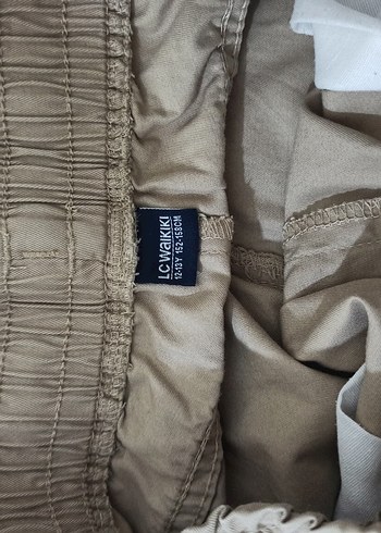 Bej Kadın Keten Salaş Midi Pantolon - Görsel 5