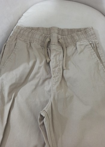 Bej Kadın Keten Salaş Midi Pantolon - Görsel 4