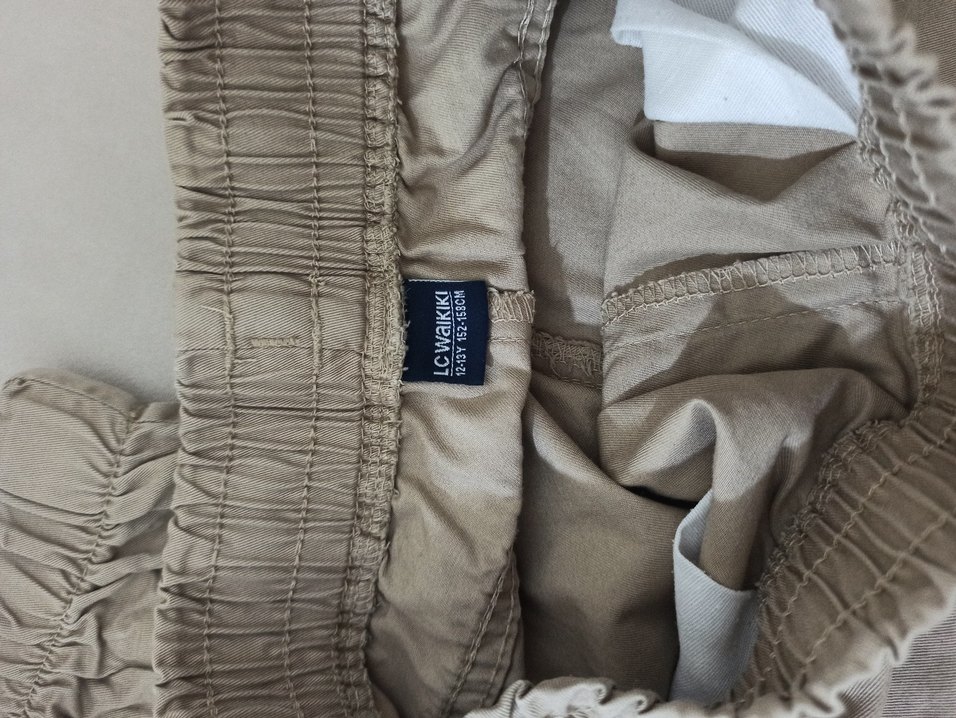 Bej Kadın Keten Salaş Midi Pantolon - Görsel 5