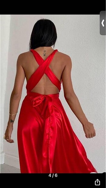 m Beden Kırmızı midi elbise