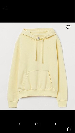 H&M Sarı Sweatshirt