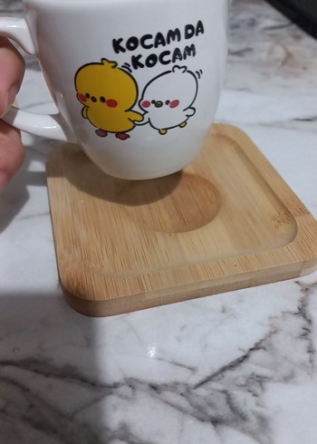 Renkli Beyaz Seramik Kupa Seti Karım da karım kocam da kocam - Görsel 6