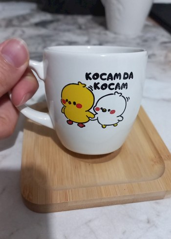 Renkli Beyaz Seramik Kupa Seti Karım da karım kocam da kocam - Görsel 4