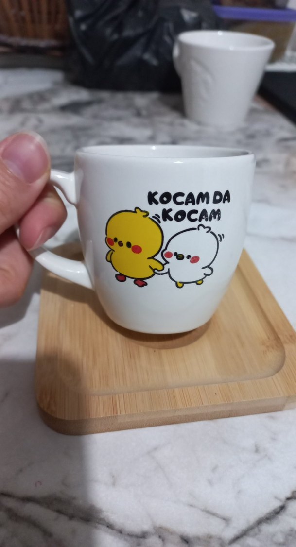 Renkli Beyaz Seramik Kupa Seti Karım da karım kocam da kocam - Görsel 4