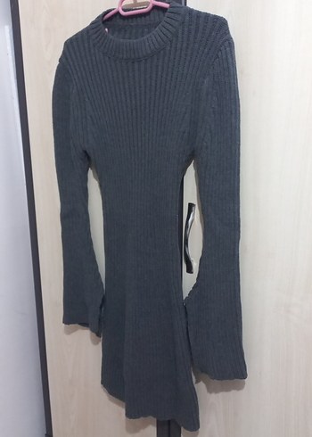 Gri Triko Kadın Elbise - Görsel 4