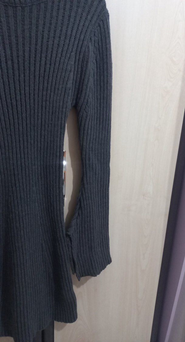 Gri Triko Kadın Elbise - Görsel 2