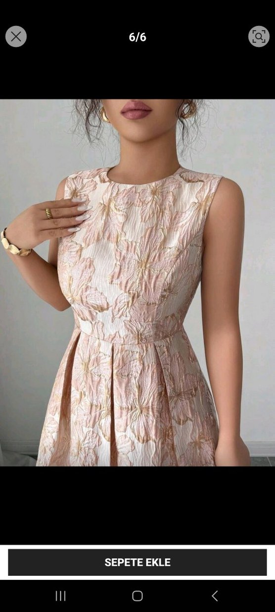 Pembe Pilili Uzun Abiye Elbise - Görsel 4